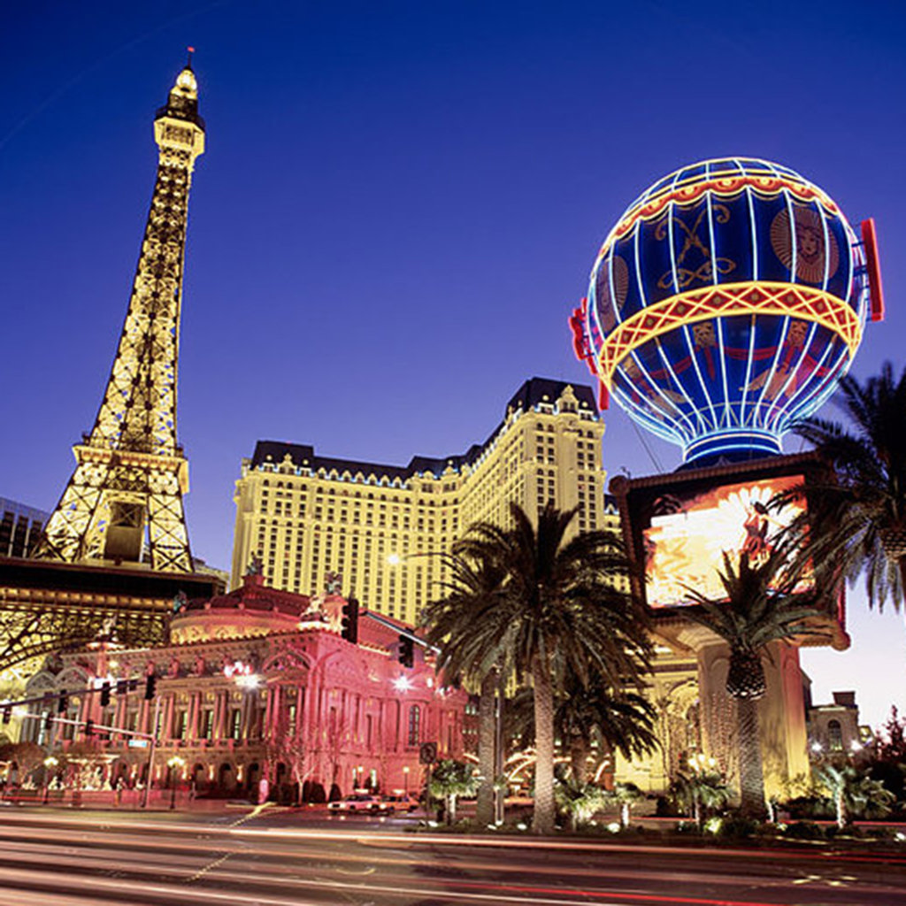 The Paris Las Vegas hotel and casino, replica of the Eiffel Tower